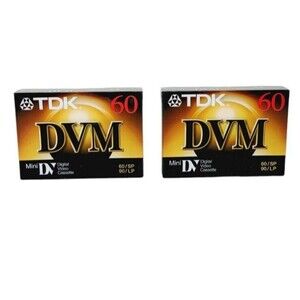 TDK DVM 60 Minutes Mini Digital Video Tapes 2 Packs DVM60ME Sealed